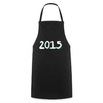Anniversaire 2015 - Tablier de cuisine - noir - Devant - AI Model Male 185 dark (185cm)