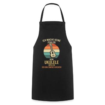 Ukulele Ukulele-Spieler Ukulelist - Kochschürze - Schwarz - Vorne - AI Model Male 185 dark (185cm)