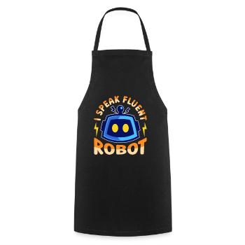 Robotique Je parle couramment Cyborg Ingénieur en robotique - Tablier de cuisine - noir - Devant - AI Model Male 185 dark (185cm)