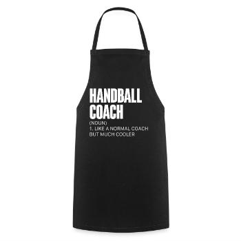 Entraîneur de handball Joueur de handball - Tablier de cuisine - noir - Devant - AI Model Male 185 dark (185cm)