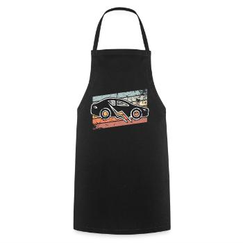E-car electric car - Cooking Apron - black - Front - AI Model Male 185 dark (185cm)