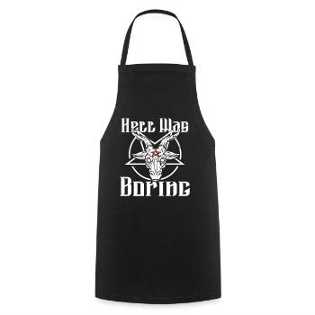 Satan Belzébuth Diable Gothique Pentagramme Mystique - Tablier de cuisine - noir - Devant - AI Model Male 185 dark (185cm)