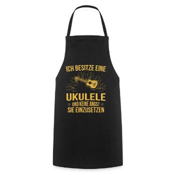 Ukulele Ukulele-Spieler Ukulelist - Kochschürze - Schwarz - Vorne - AI Model Male 185 dark (185cm)