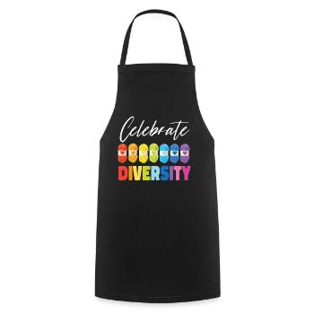 Knitting Knitter Celebrate - Cooking Apron - black - Front - AI Model Male 185 dark (185cm)