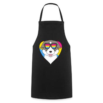 Pansexuell Hund Thai Bangkaew Dog Herz Geschenk - Kochschürze - Schwarz - Vorne - AI Model Male 185 dark (185cm)