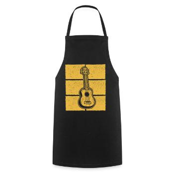 Ukulélé Joueur de ukulélé Ukuléléliste - Tablier de cuisine - noir - Devant - AI Model Male 185 dark (185cm)