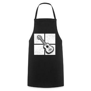 Ukulele Ukulele Player Ukulelist - Cooking Apron - black - Front - AI Model Male 185 dark (185cm)