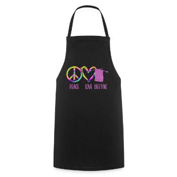 Tricoter Cravate Tie Dye Peace - Tablier de cuisine - noir - Devant - AI Model Male 185 dark (185cm)