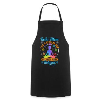 Praticiens Reiki Maître Reiki Maman Reiki - Tablier de cuisine - noir - Devant - AI Model Male 185 dark (185cm)