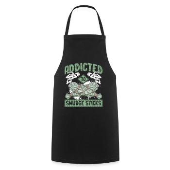 Reiki Practitioners Reiki Master Incense Sticks - Cooking Apron - black - Front - AI Model Male 185 dark (185cm)