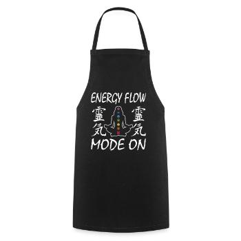 Praticiens de Reiki & Maître Reiki - Tablier de cuisine - noir - Devant - AI Model Male 185 dark (185cm)