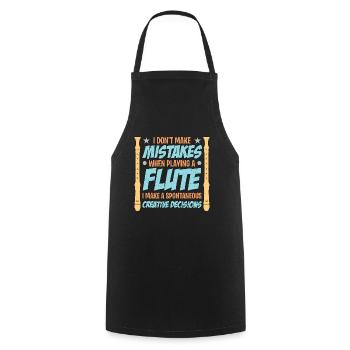 Flutes I Don't Make Mistakes Marching Band Flutist - Cooking Apron - black - Front - AI Model Male 185 dark (185cm)