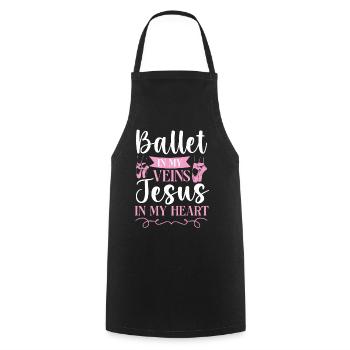 Ballet Dancer Dance Girl Ballerina - Cooking Apron - black - Front - AI Model Male 185 dark (185cm)