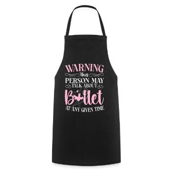 Ballet Danseuse Danse Ballerine - Tablier de cuisine - noir - Devant - AI Model Male 185 dark (185cm)