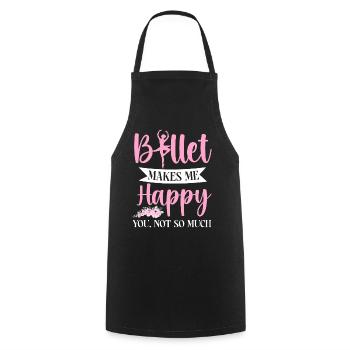 Ballet Dancer Dance Girl Ballerina - Cooking Apron - black - Front - AI Model Male 185 dark (185cm)