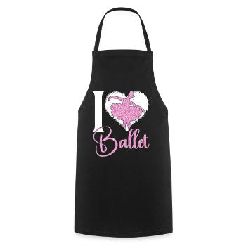 Ballet Dancer Dance Girl Ballerina - Kochschürze - Schwarz - Vorne - AI Model Male 185 dark (185cm)