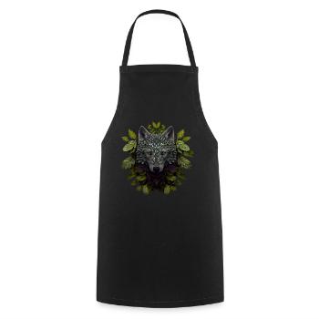 Wölfe Silhouette Naturschutz Tierschutz Wolf - Kochschürze - Schwarz - Vorne - AI Model Male 185 dark (185cm)
