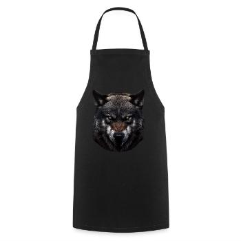 Wölfe Silhouette Naturschutz Tierschutz Wolf - Kochschürze - Schwarz - Vorne - AI Model Male 185 dark (185cm)