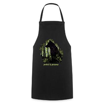 Wölfe Silhouette Naturschutz Tierschutz Wolf - Kochschürze - Schwarz - Vorne - AI Model Male 185 dark (185cm)