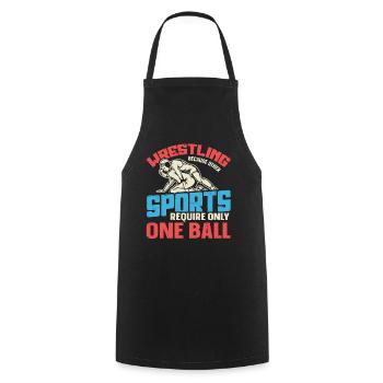 Drôle de dicton de lutte pour les lutteurs professionnels - Tablier de cuisine - noir - Devant - AI Model Male 185 dark (185cm)