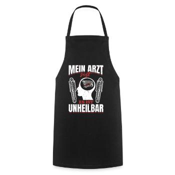 Mein Arzt sagt es ist unheilbar Tuning Boost - Kochschürze - Schwarz - Vorne - AI Model Male 185 dark (185cm)