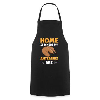 Anteater is my home Ant-eating bear - Cooking Apron - black - Front - AI Model Male 185 dark (185cm)