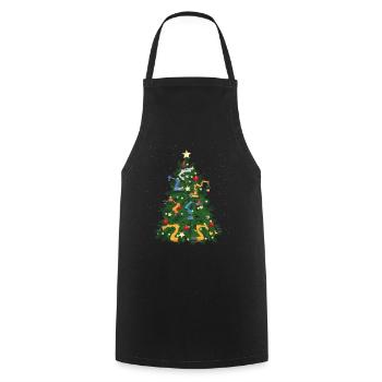 Robot Robotics Engineer Christmas - Cooking Apron - black - Front - AI Model Male 185 dark (185cm)