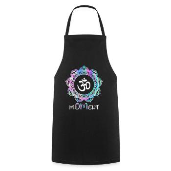 M-OM-ent Mandala Yoga - Cooking Apron - black - Front - AI Model Male 185 dark (185cm)