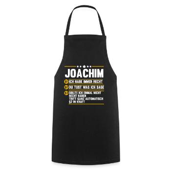 Joachim - Kochschürze - Schwarz - Vorne - AI Model Male 185 dark (185cm)