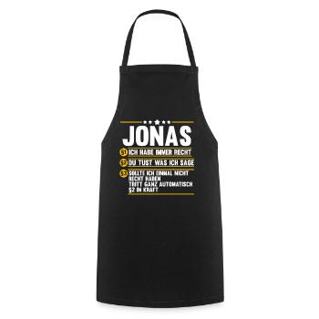 Jonas - Kochschürze - Schwarz - Vorne - AI Model Male 185 dark (185cm)