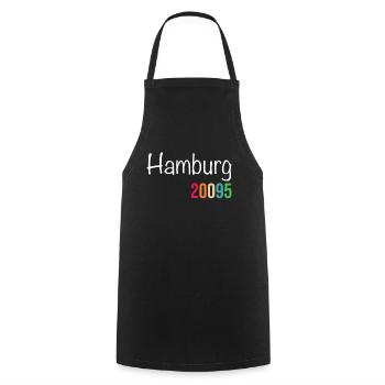 Hamburg - Cooking Apron - black - Front - AI Model Male 185 dark (185cm)
