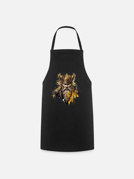 Viking ink splatter style - Kochschürze - Schwarz