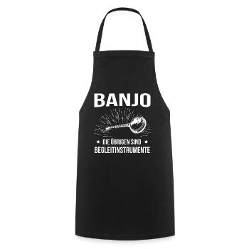 Banjo Banjospieler Banjoist - Kochschürze - Schwarz - Vorne - AI Model Male 185 dark (185cm)