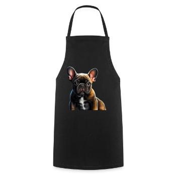 French Bulldog Frenchie Französische Bulldogge - Cooking Apron - black - Front - AI Model Male 185 dark (185cm)