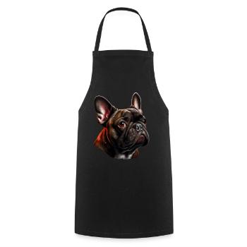 French Bulldog Frenchie Französische Bulldogge - Cooking Apron - black - Front - AI Model Male 185 dark (185cm)