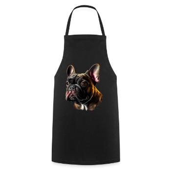 French Bulldog Frenchie Französische Bulldogge - Cooking Apron - black - Front - AI Model Male 185 dark (185cm)