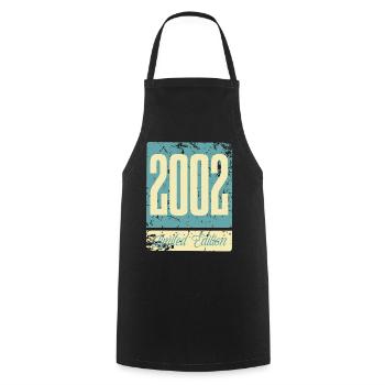 2002 Anniversaire de naissance Année de naissance - Tablier de cuisine - noir - Devant - AI Model Male 185 dark (185cm)