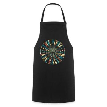 Les pipes appellent - Bagpipe Funny Bagpiper - Tablier de cuisine - noir - Devant - AI Model Male 185 dark (185cm)