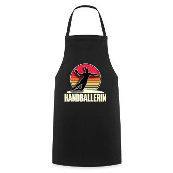 Handball Handballerin Frauen Handball - Kochschürze - Schwarz - Vorne - AI Model Male 185 dark (185cm)