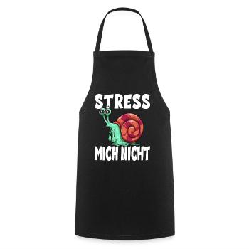 Stress Mich Nicht Schnecke Tempo - Kochschürze - Schwarz - Vorne - AI Model Male 185 dark (185cm)