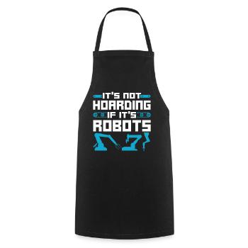 Robot Robotics Engineer Vintage - Kochschürze - Schwarz - Vorne - AI Model Male 185 dark (185cm)