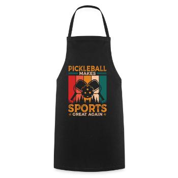 Le pickleball redonne de l’importance à ce sport - Tablier de cuisine - noir - Devant - AI Model Male 185 dark (185cm)