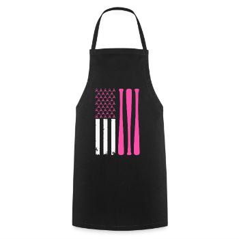 American Baseball Sports - Cooking Apron - black - Front - AI Model Male 185 dark (185cm)