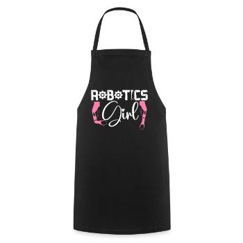 Robot Robotics Engineer Female - Cooking Apron - black - Front - AI Model Male 185 dark (185cm)