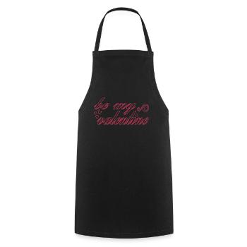 Valentinstag Spruch - Kochschürze - Schwarz - Vorne - AI Model Male 185 dark (185cm)