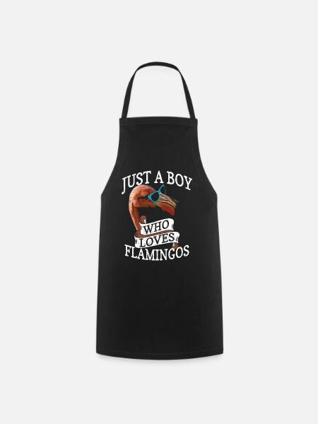 Flamingo Geschenk - Kochschürze - Schwarz