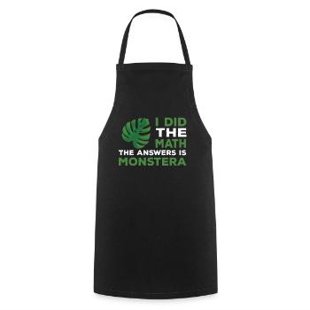 Monstera plant proverb for gardeners - Cooking Apron - black - Front - AI Model Male 185 dark (185cm)