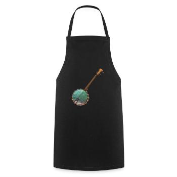 Banjo Shirts For Men Bluegrass Appalachia Folk - Cooking Apron - black - Front - AI Model Male 185 dark (185cm)