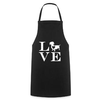 Teckel Cadeau Dixie Viennese Doxie Teckel - Tablier de cuisine - noir - Devant - AI Model Male 185 dark (185cm)