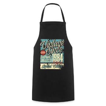 1984 Birthday vintage Retro Legend - Cooking Apron - black - Front - AI Model Male 185 dark (185cm)